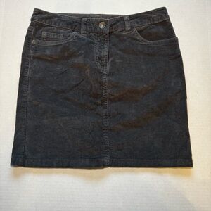 Corduroy Mini Skirt Vintage Blue Motion Dark Gray- EU 38/US Size 8 (Tight Fit)